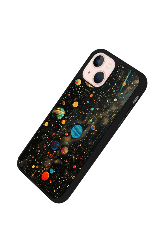 iPhone 15 Uyumlu Uzay Tasarımlı Glossy Premium Kılıf