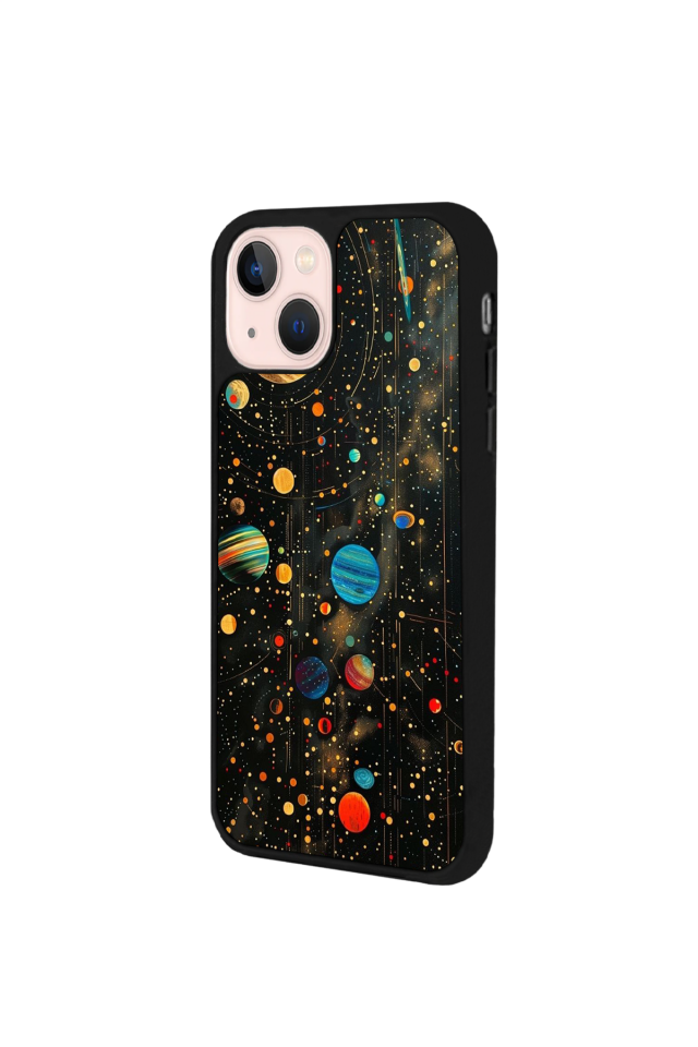 iPhone 15 Uyumlu Uzay Tasarımlı Glossy Premium Kılıf