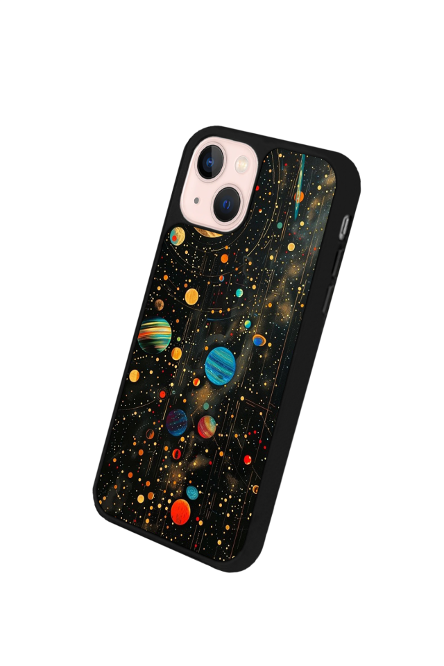 iPhone 15 Uyumlu Uzay Tasarımlı Glossy Premium Kılıf