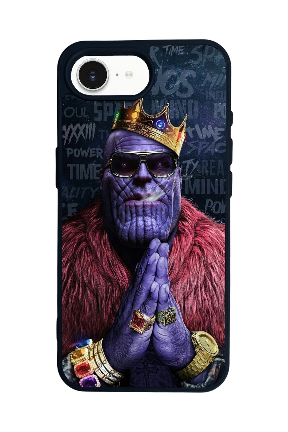 iPhone 16E Uyumlu Thanos Tasarımlı Glossy Premium Kılıf