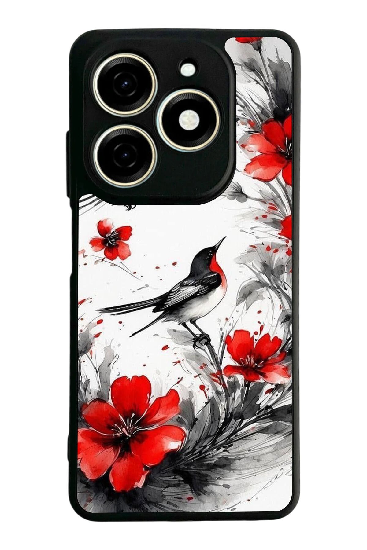 Infınıx Smart 8 Pro Uyumlu Floral Tasarımlı Glossy Premium Kılıf