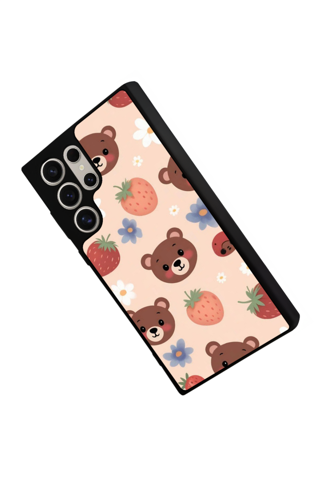 Samsung Galaxy S23 Ultra Uyumlu Ayı Tasarımlı Glossy Premium Kılıf