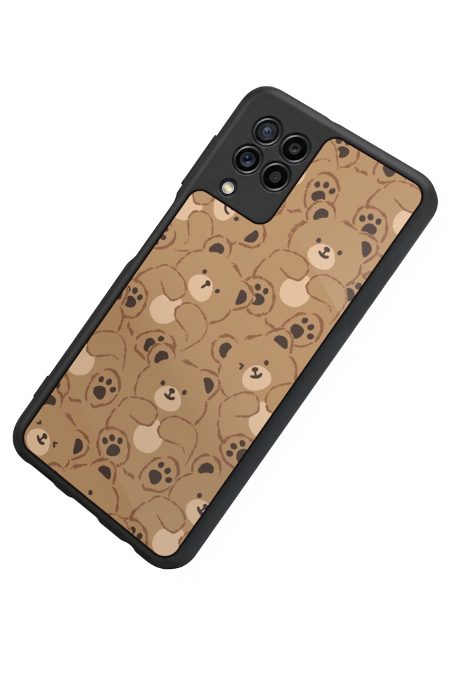 Samsung Galaxy M22 Uyumlu Ayı Tasarımlı Glossy Premium Kılıf