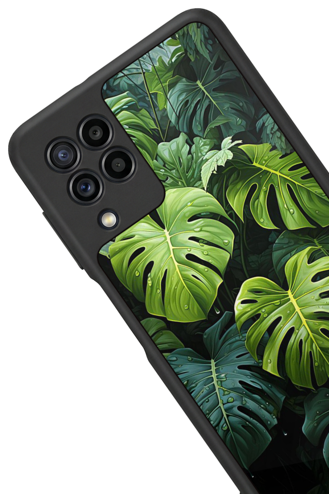 Samsung Galaxy M32 Uyumlu Botanik Tasarımlı Glossy Premium Kılıf