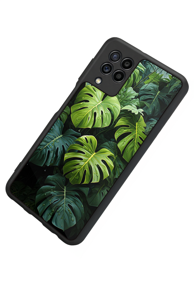Samsung Galaxy M32 Uyumlu Botanik Tasarımlı Glossy Premium Kılıf