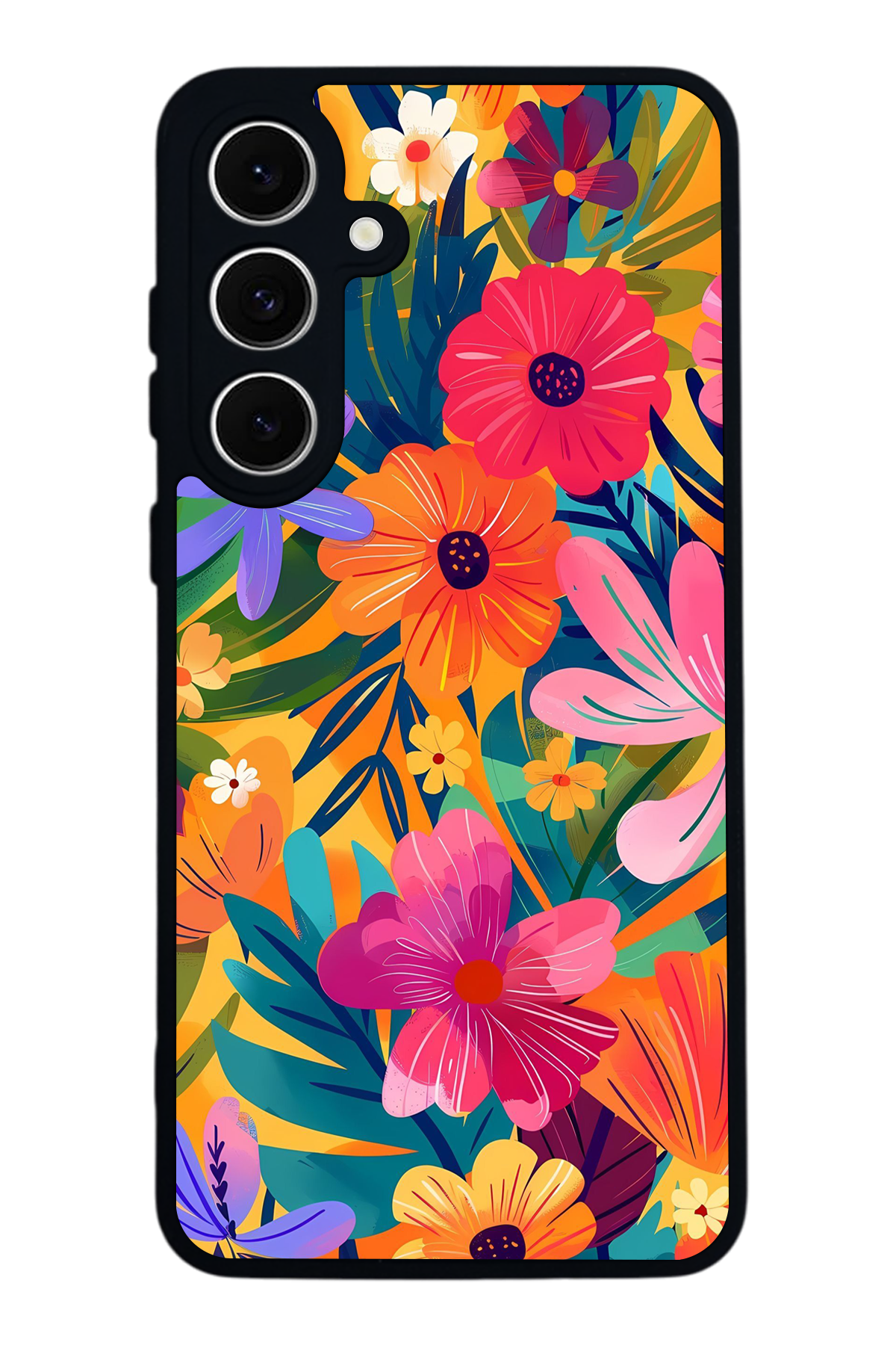 Samsung Galaxy A16 Uyumlu Floral Tasarımlı Glossy Premium Kılıf