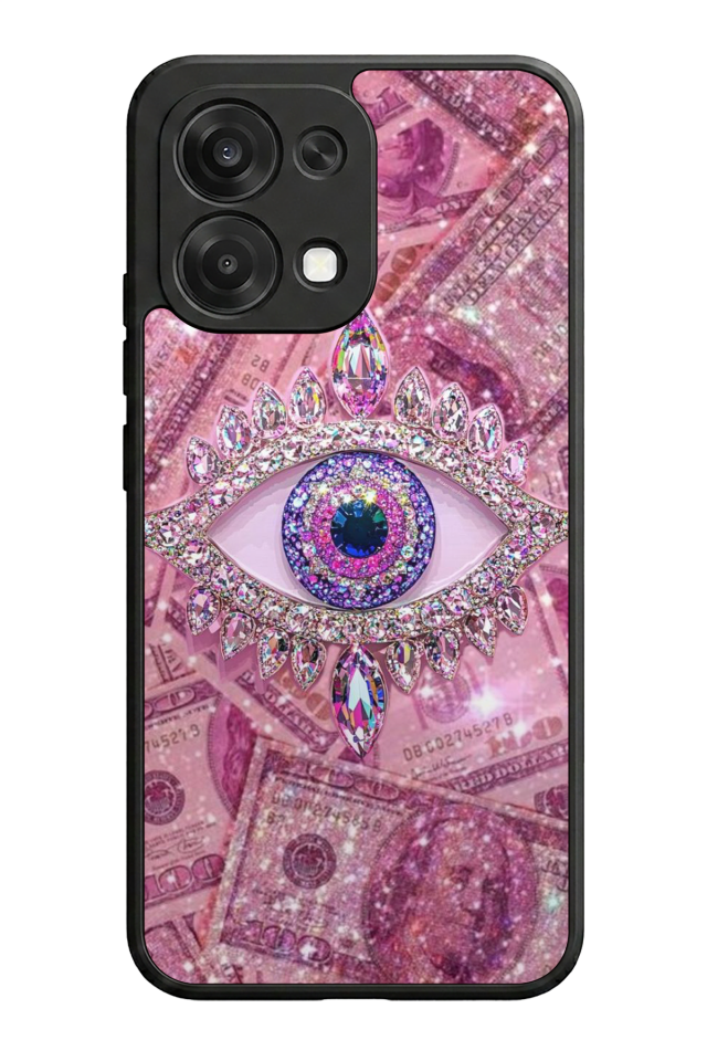 Oppo A6 Pro Uyumlu Göz Tasarımlı Glossy Premium Kılıf