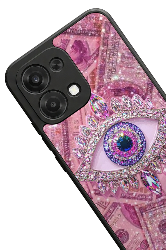 Oppo A6 Pro Uyumlu Göz Tasarımlı Glossy Premium Kılıf
