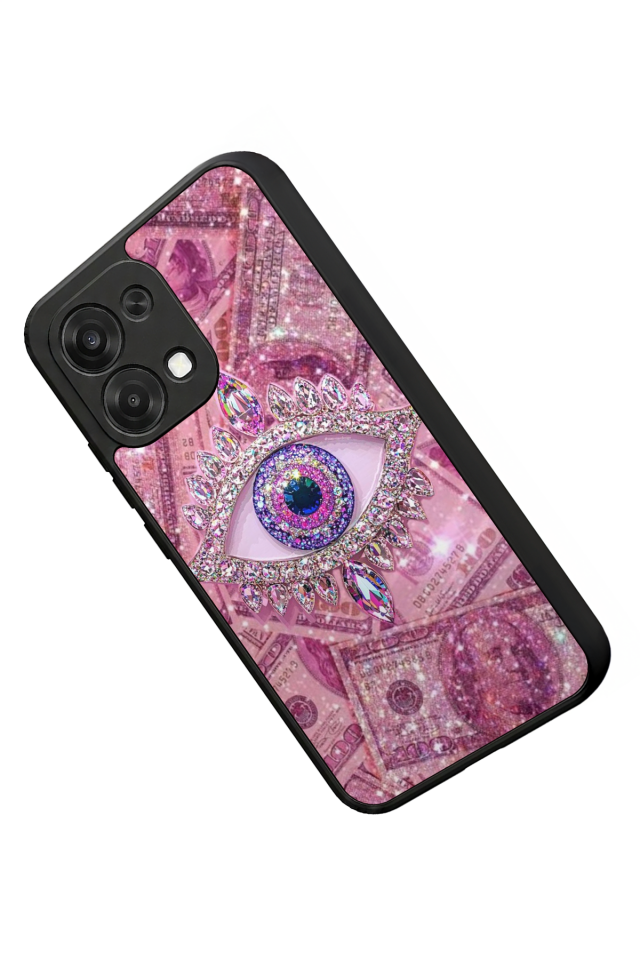 Oppo A6 Pro Uyumlu Göz Tasarımlı Glossy Premium Kılıf