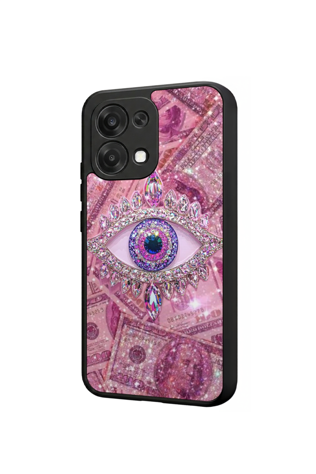 Oppo A6 Pro Uyumlu Göz Tasarımlı Glossy Premium Kılıf