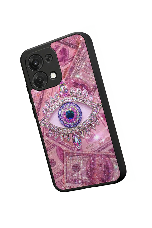 Oppo A6 Pro Uyumlu Göz Tasarımlı Glossy Premium Kılıf
