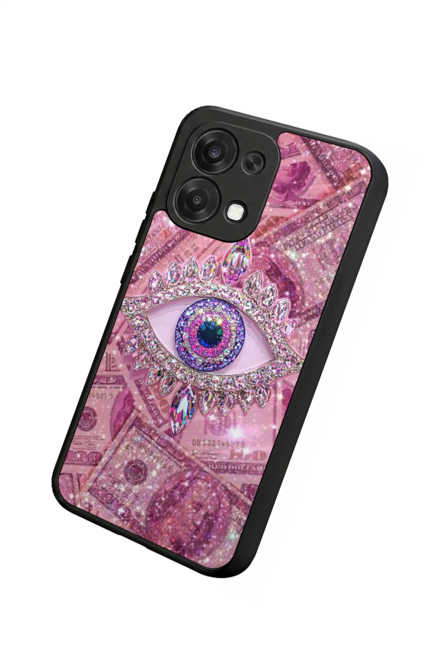 Oppo A6 Pro Uyumlu Göz Tasarımlı Glossy Premium Kılıf