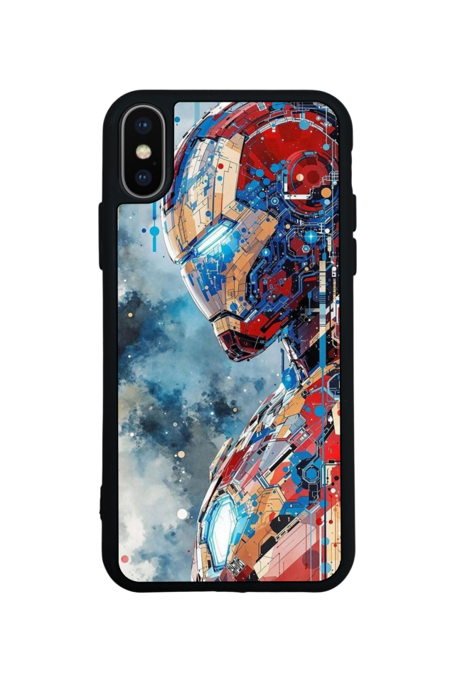 iPhone XS Max Uyumlu Iron Man ( Demir Adam ) Tasarımlı Glossy Premium Kılıf