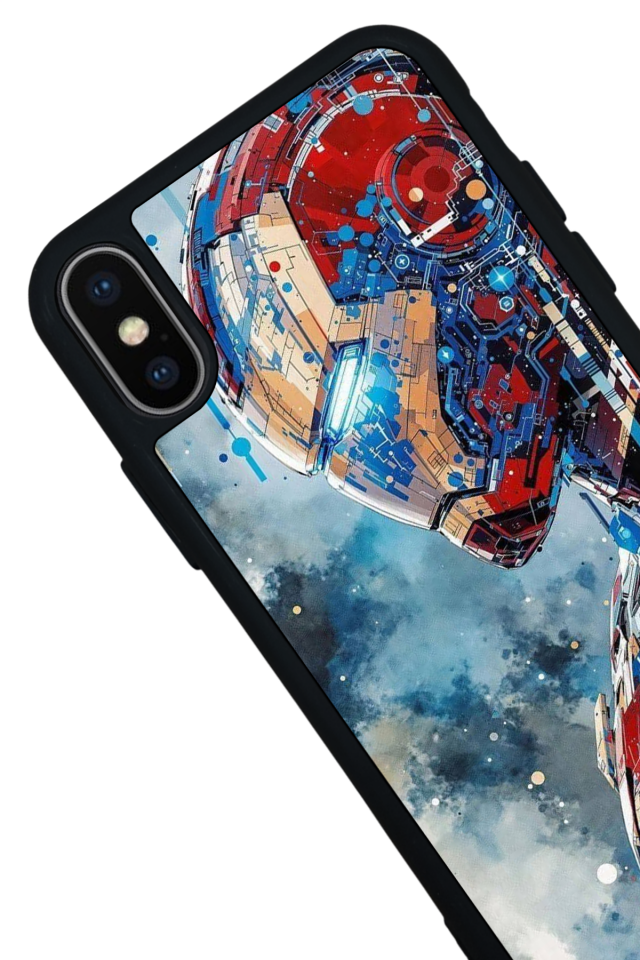 iPhone XS Max Uyumlu Iron Man ( Demir Adam ) Tasarımlı Glossy Premium Kılıf