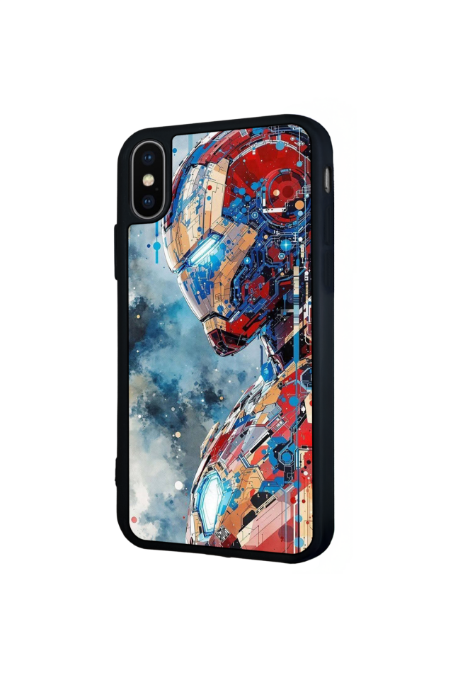 iPhone XS Max Uyumlu Iron Man ( Demir Adam ) Tasarımlı Glossy Premium Kılıf