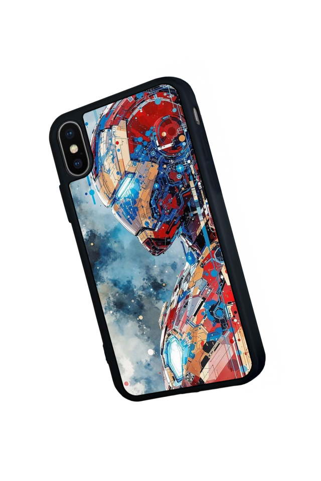 iPhone XS Max Uyumlu Iron Man ( Demir Adam ) Tasarımlı Glossy Premium Kılıf