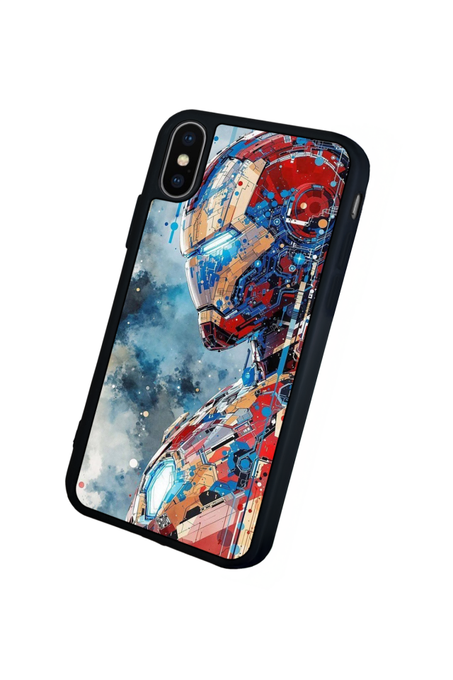 iPhone XS Max Uyumlu Iron Man ( Demir Adam ) Tasarımlı Glossy Premium Kılıf