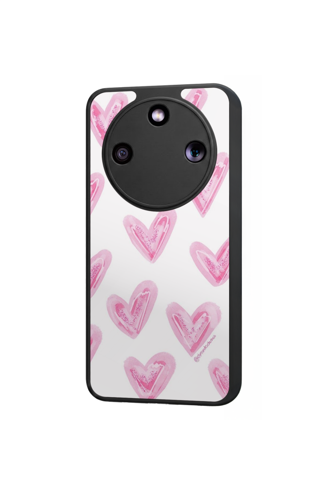 Honor Magic 8 Lite Uyumlu Kalp Love Tasarımlı Glossy Premium Kılıf