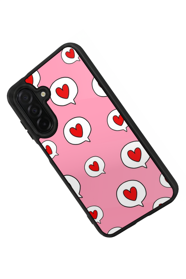 Samsung Galaxy A36 Uyumlu Kalp Love Tasarımlı Glossy Premium Kılıf