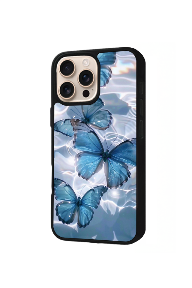 iPhone 15 Pro Max Uyumlu Kelebek Tasarımlı Glossy Premium Kılıf