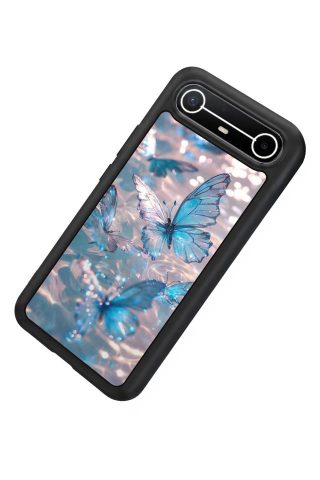 Tecno Spark Slim 5G Uyumlu Kelebek Tasarımlı Glossy Premium Kılıf