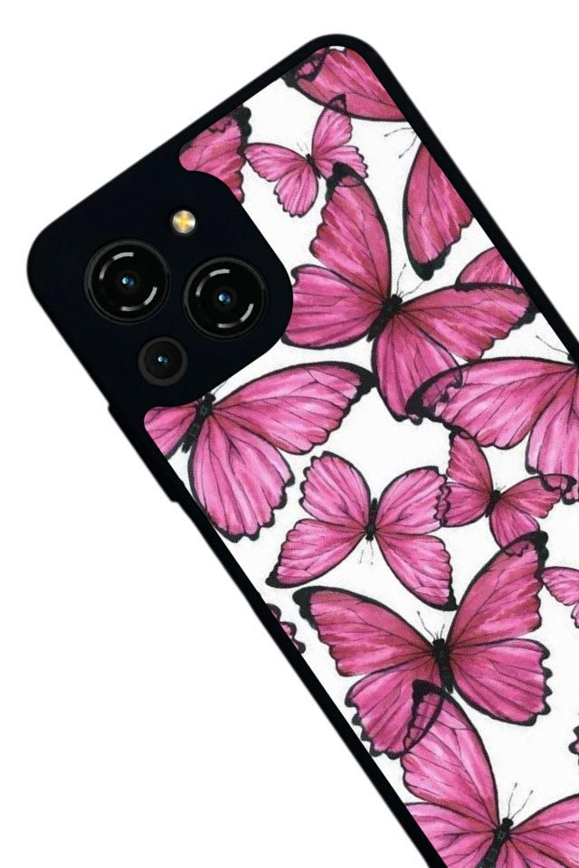 Reeder S23 Pro Max Uyumlu Kelebek Tasarımlı Glossy Premium Kılıf