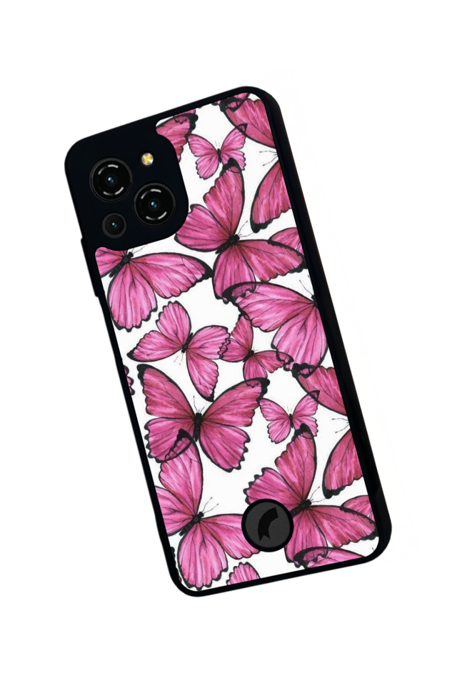 Reeder S23 Pro Max Uyumlu Kelebek Tasarımlı Glossy Premium Kılıf