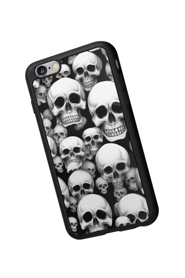 iPhone 6 Plus Uyumlu KuruKafa Tasarımlı Glossy Premium Kılıf