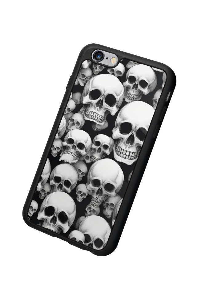 iPhone 6 Plus Uyumlu KuruKafa Tasarımlı Glossy Premium Kılıf