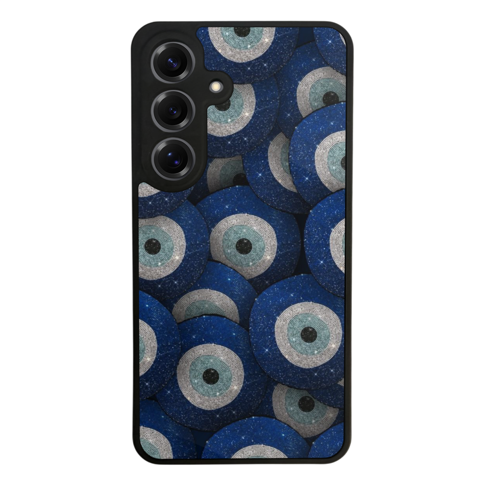 Samsung Galaxy S25 Uyumlu Nazar Tasarımlı Glossy Premium Kılıf