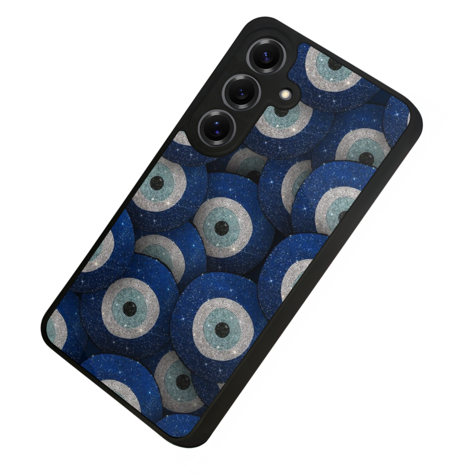 Samsung Galaxy S25 Uyumlu Nazar Tasarımlı Glossy Premium Kılıf