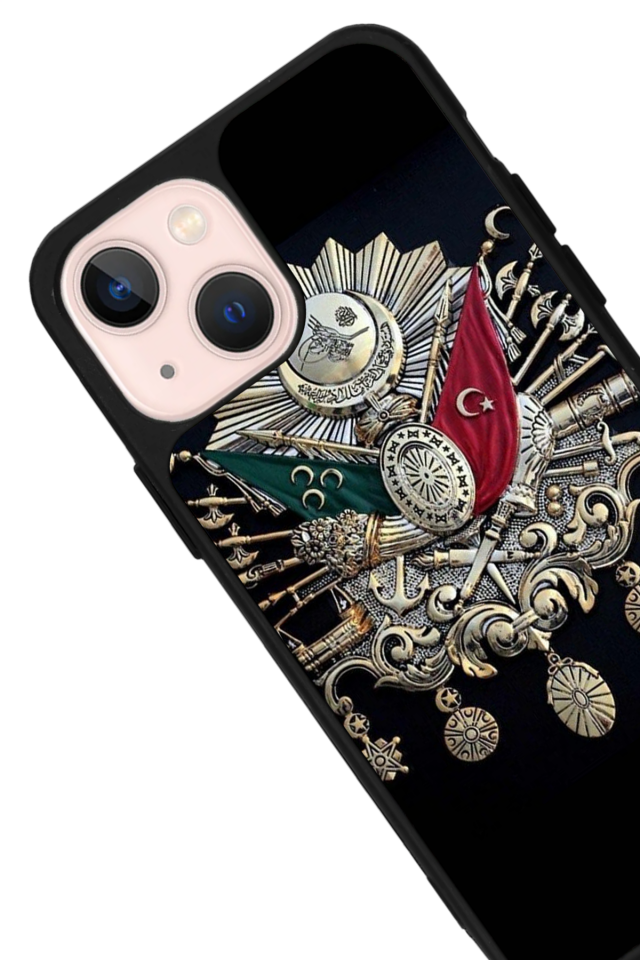 iPhone 13 Mini Uyumlu Osmanli Tugrasi Tasarımlı Glossy Premium Kılıf