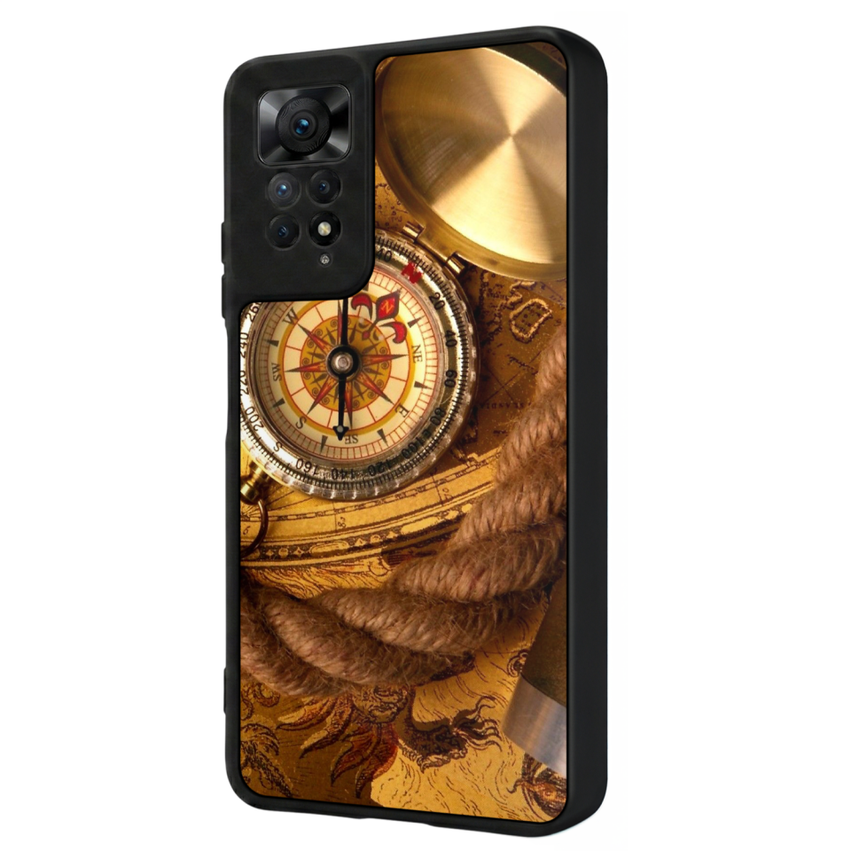 Xiaomi Redmi Note 12 Pro Uyumlu Pusula Tasarımlı Glossy Premium Kılıf