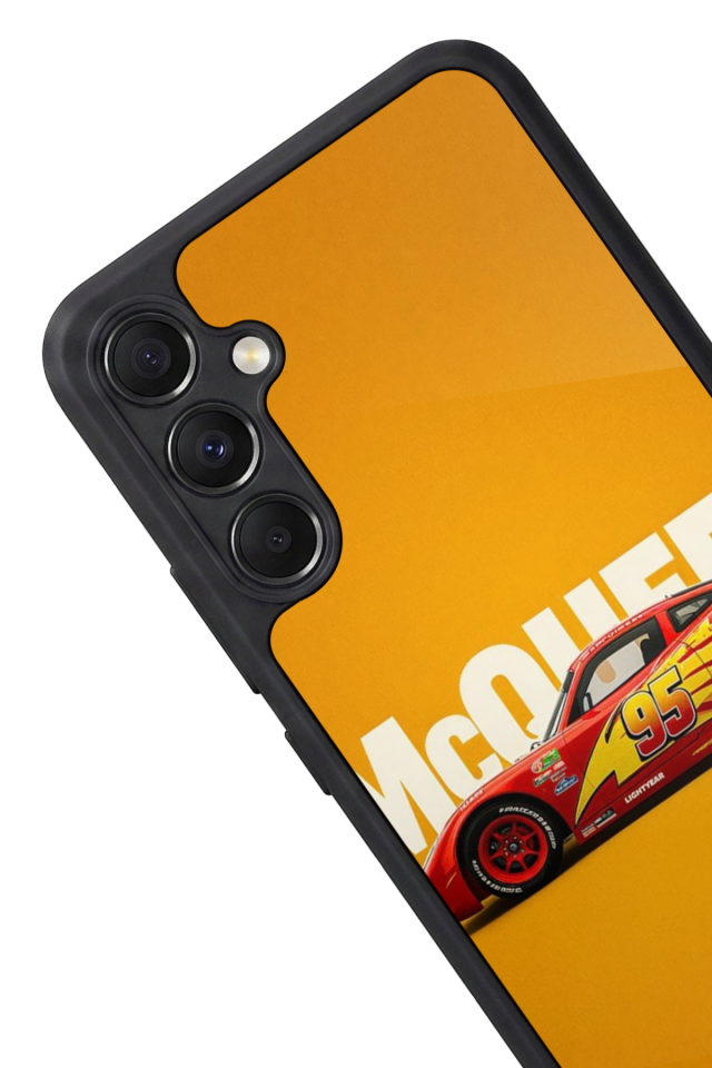 Samsung Galaxy M34 Uyumlu Şimsek McQueen Tasarımlı Glossy Premium Kılıf