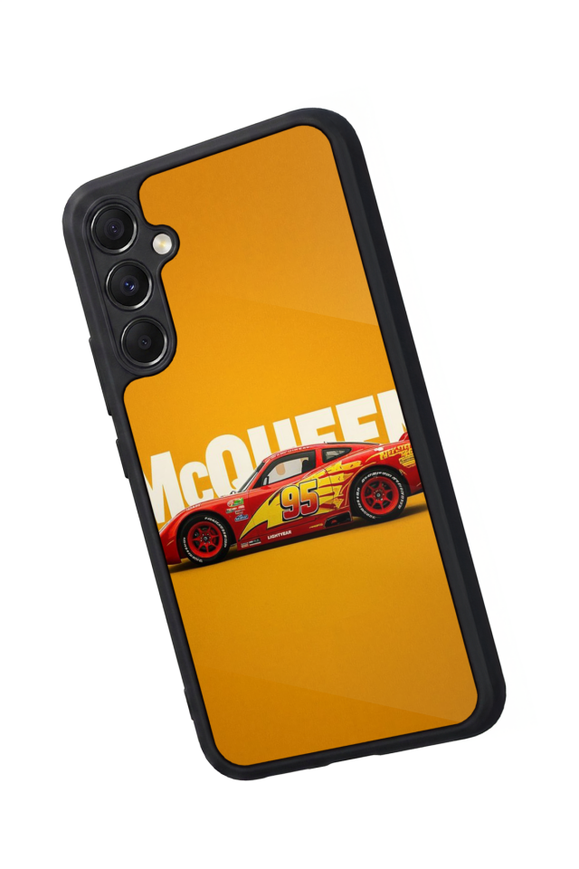 Samsung Galaxy M34 Uyumlu Şimsek McQueen Tasarımlı Glossy Premium Kılıf