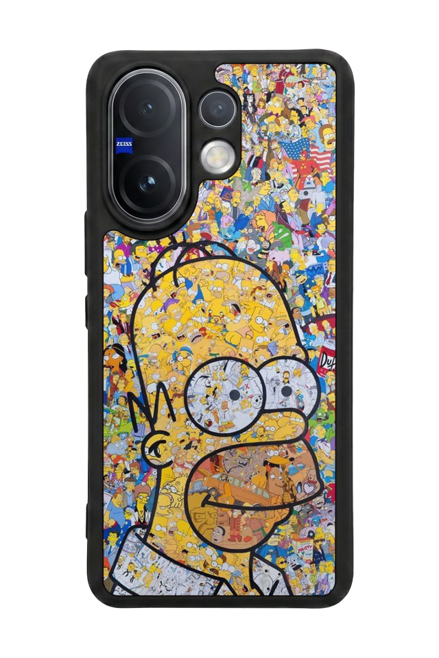 Vivo V60 Uyumlu The Simpsons Tasarımlı Glossy Premium Kılıf