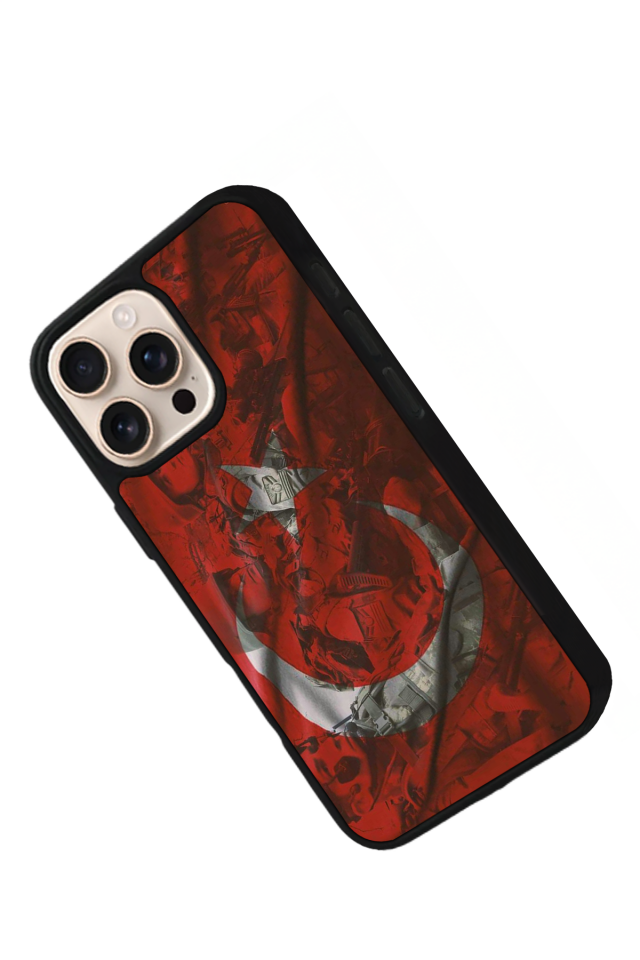 iPhone 14 Pro Uyumlu TürkBayragi Tasarımlı Glossy Premium Kılıf