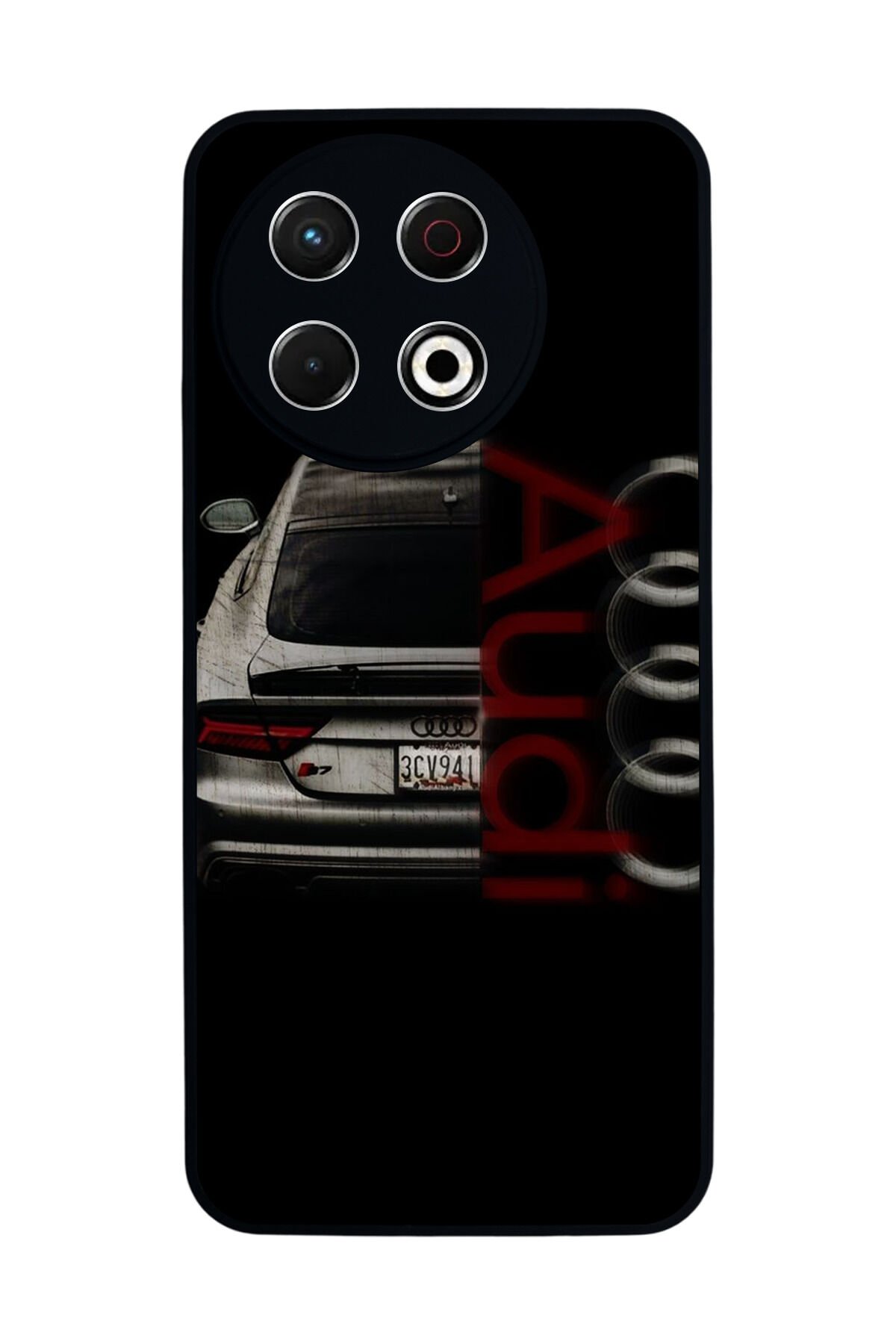 Tecno Spark 30 Pro Uyumlu Audi Tasarımlı Glossy Premium Kılıf