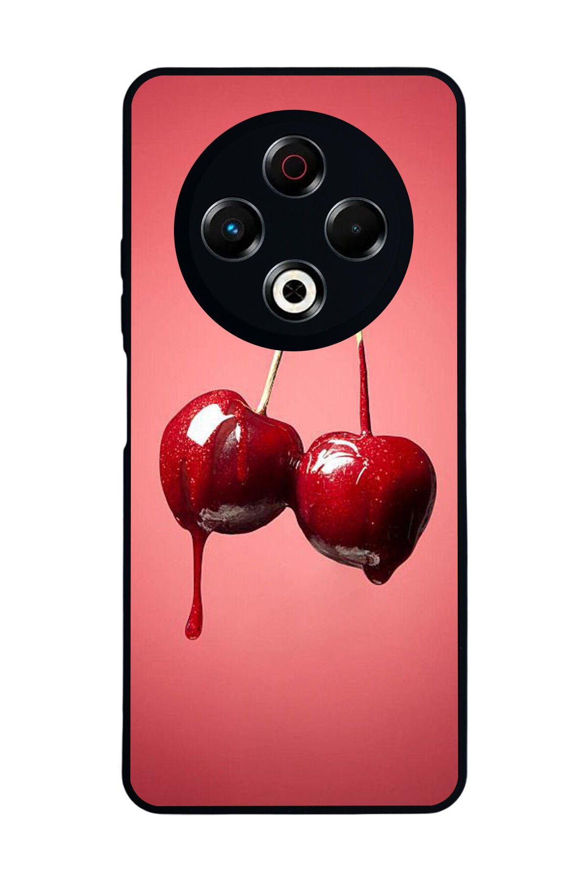 Tecno Spark 30 Uyumlu Kiraz Tasarımlı Glossy Premium Kılıf