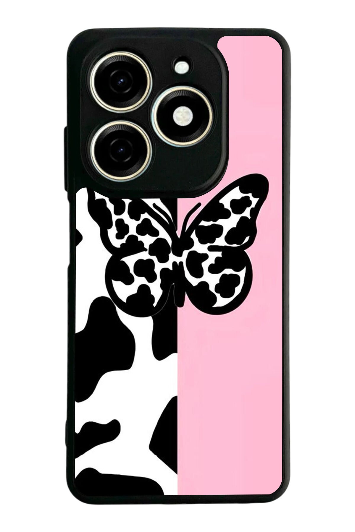 Infınıx Smart 8 Pro Uyumlu Kelebek Tasarımlı Glossy Premium Kılıf