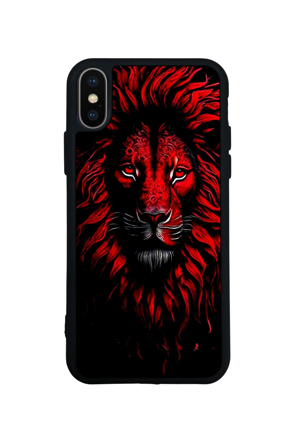 iPhone X/ XS Uyumlu Aslan Tasarımlı Glossy Premium Kılıf