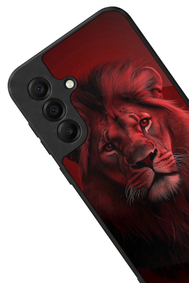 Samsung Galaxy A17 Uyumlu Aslan Tasarımlı Glossy Premium Kılıf