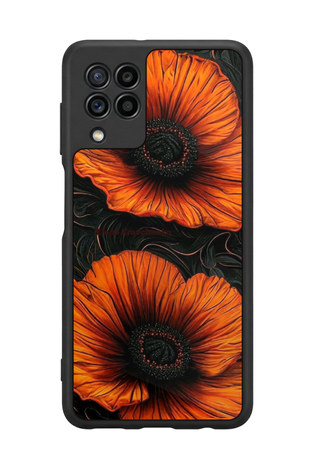 Samsung Galaxy M32 Uyumlu Botanik Tasarımlı Glossy Premium Kılıf
