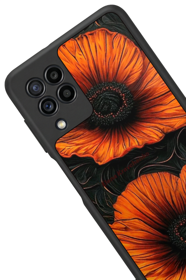 Samsung Galaxy M32 Uyumlu Botanik Tasarımlı Glossy Premium Kılıf