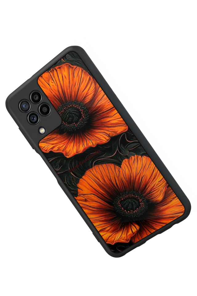 Samsung Galaxy M32 Uyumlu Botanik Tasarımlı Glossy Premium Kılıf