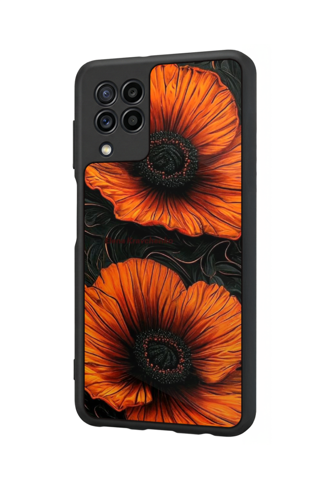 Samsung Galaxy M32 Uyumlu Botanik Tasarımlı Glossy Premium Kılıf
