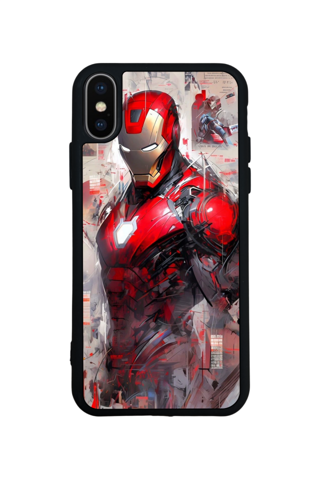iPhone XS Max Uyumlu Iron Man ( Demir Adam ) Tasarımlı Glossy Premium Kılıf