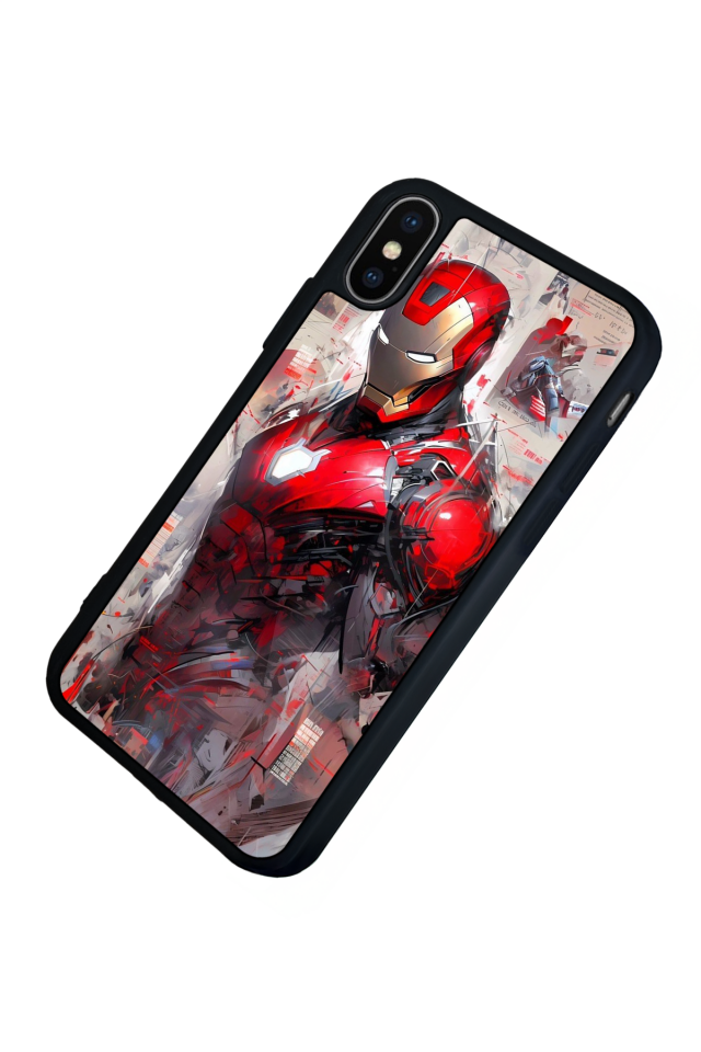 iPhone XS Max Uyumlu Iron Man ( Demir Adam ) Tasarımlı Glossy Premium Kılıf