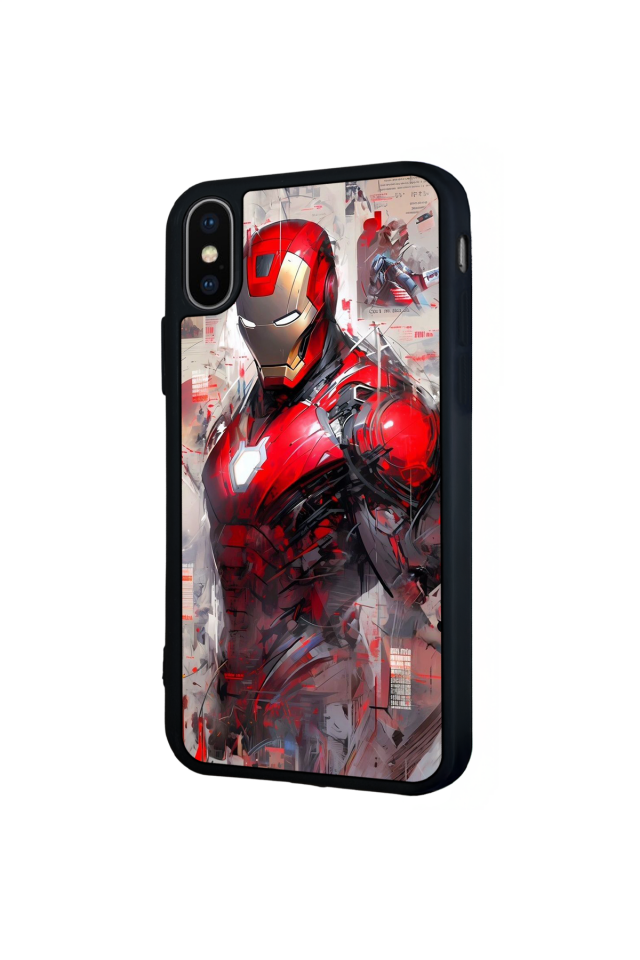 iPhone XS Max Uyumlu Iron Man ( Demir Adam ) Tasarımlı Glossy Premium Kılıf