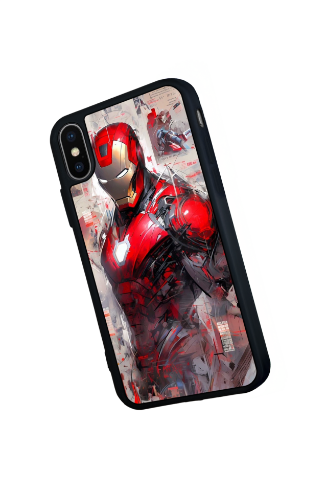 iPhone XS Max Uyumlu Iron Man ( Demir Adam ) Tasarımlı Glossy Premium Kılıf